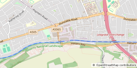 Map of Luton, Bedfordshire