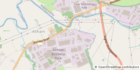 Map of Accrington, Lancashire