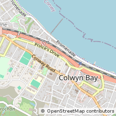 Map of Colwyn BAY, ConwyNorth Wales