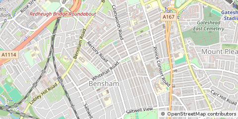 Map of Gateshead