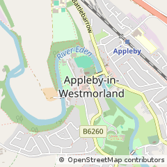 Map of Appleby-in-Westmorland, Cumbria