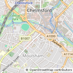 Map of Chelmsford, Essex