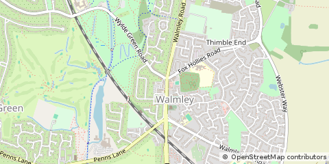 Map of Sutton Coldfield, West Midlands