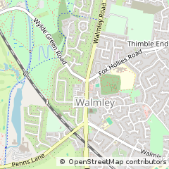Map of Sutton Coldfield, West Midlands