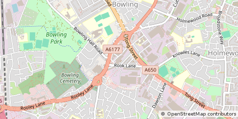 Map of Bradford, West Yorkshire