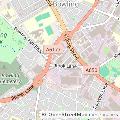 Map of Bradford, West Yorkshire