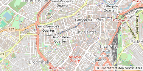 Map of Sheffield