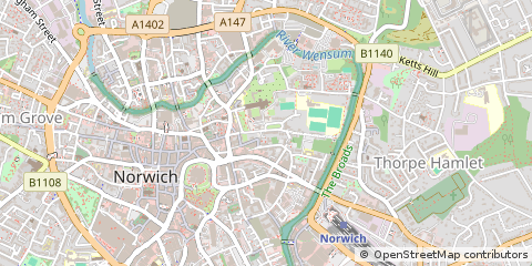 Map of Norwich, Norfolk
