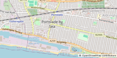 Map of Hove, East Sussex