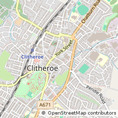Map of Clitheroe, Lancashire
