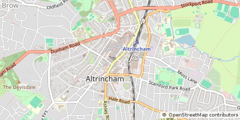 Map of Altrincham, Manchester