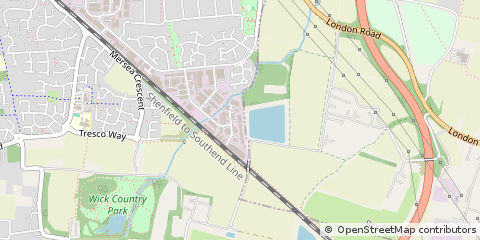 Map of Wickford, Essex