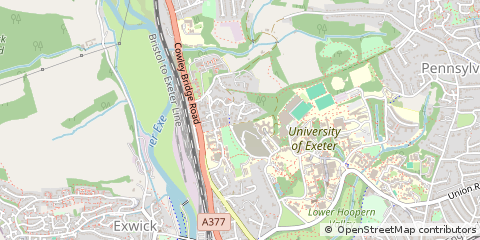 Map of Exeter, Devon