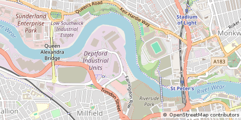 Map of Sunderland