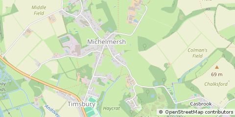 Map of Romsey, Hampshire