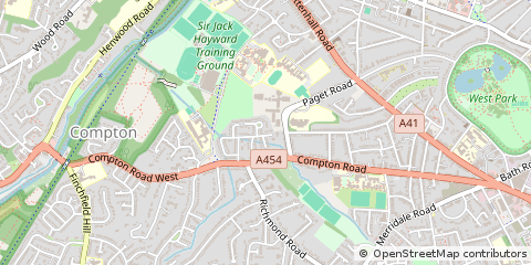 Map of Wolverhampton, Derbyshire