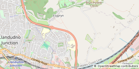 Map of Llandudno Junction, Conwy