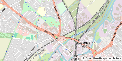 Map of South Yorkshire