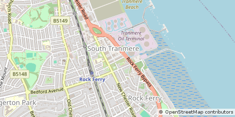 Map of Birkenhead, Merseyside