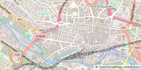 Map of Leeds, West Yorkshire