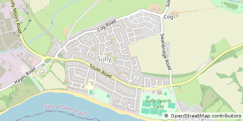 Map of Penarth, South Glamorgan