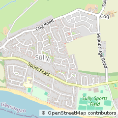 Map of Penarth, South Glamorgan