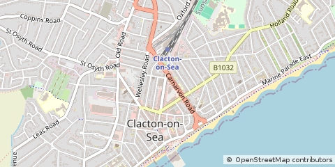 Map of Clacton-on-SEA, Essex