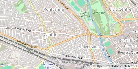Map of Cardiff