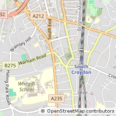 Map of Croydon, South Croydon