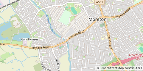 Map of Wirral, Merseyside