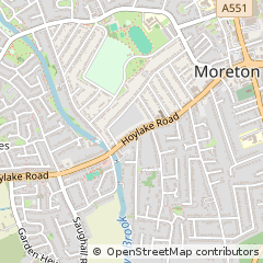 Map of Wirral, Merseyside