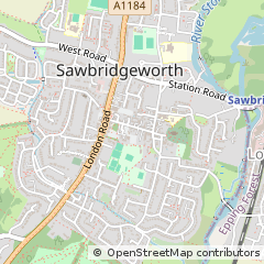 Map of Sawbridgeworth, Hertfordshire