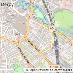 Map of Derby, Derbyshire