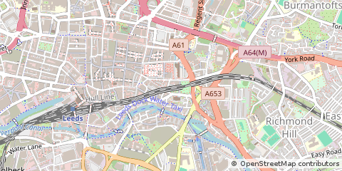 Map of Leeds, West Yorkshire