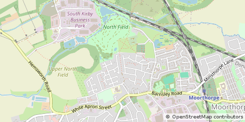 Map of Pontefract, West Yorkshire