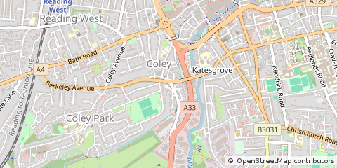 Map of Reading, Berkshire