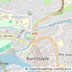 Map of Barnstaple, Devon