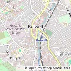 Map of Bulwell, Nottingham