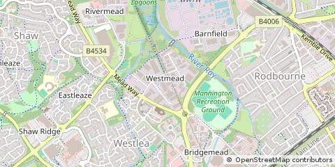 Map of Swindon, Wiltshire