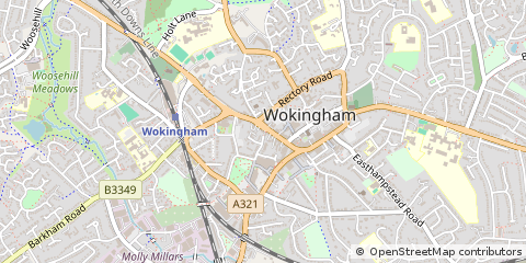 Map of Wokingham, Berkshire