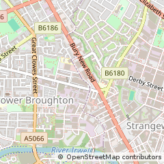 Map of Manchester, Lancashire