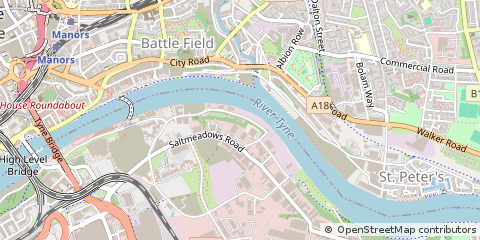 Map of Gateshead