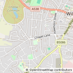 Map of Wilmslow, Cheshire