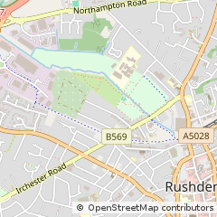 Map of Rushden, Northamptonshire