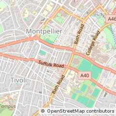 Map of Cheltenham, Gloucester