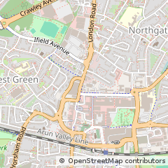 Map of Crawley, West Sussex
