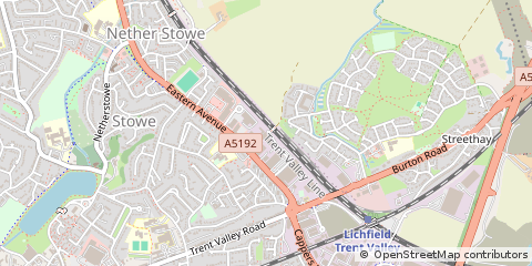 Map of Staffs, Staffordshire