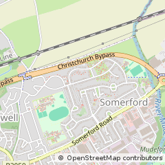 Map of Christchurch, Dorset