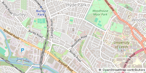 Map of Leeds, West Yorkshire