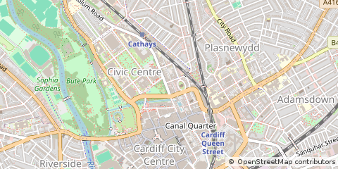 Map of Cardiff